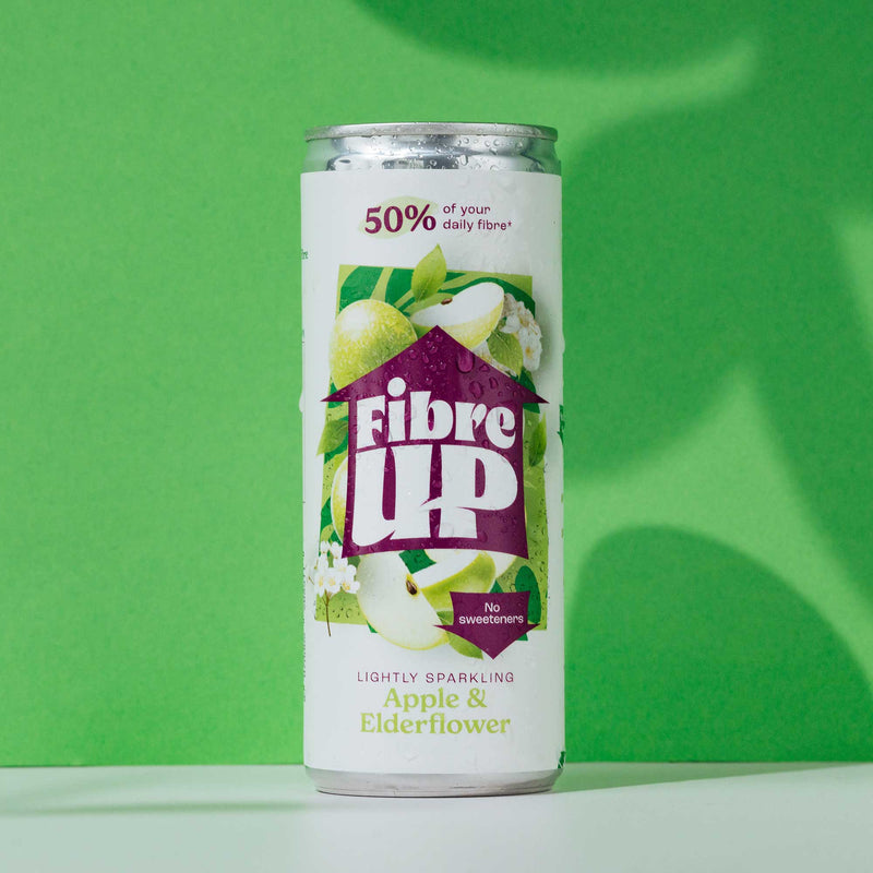 Fibre-Up Apple & Elderflower Prebiotic Fibre Soft Drink (250ml Can)