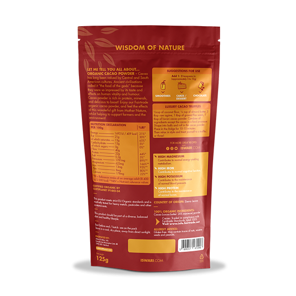 Iswari Raw Cacao Powder Organic (125g)