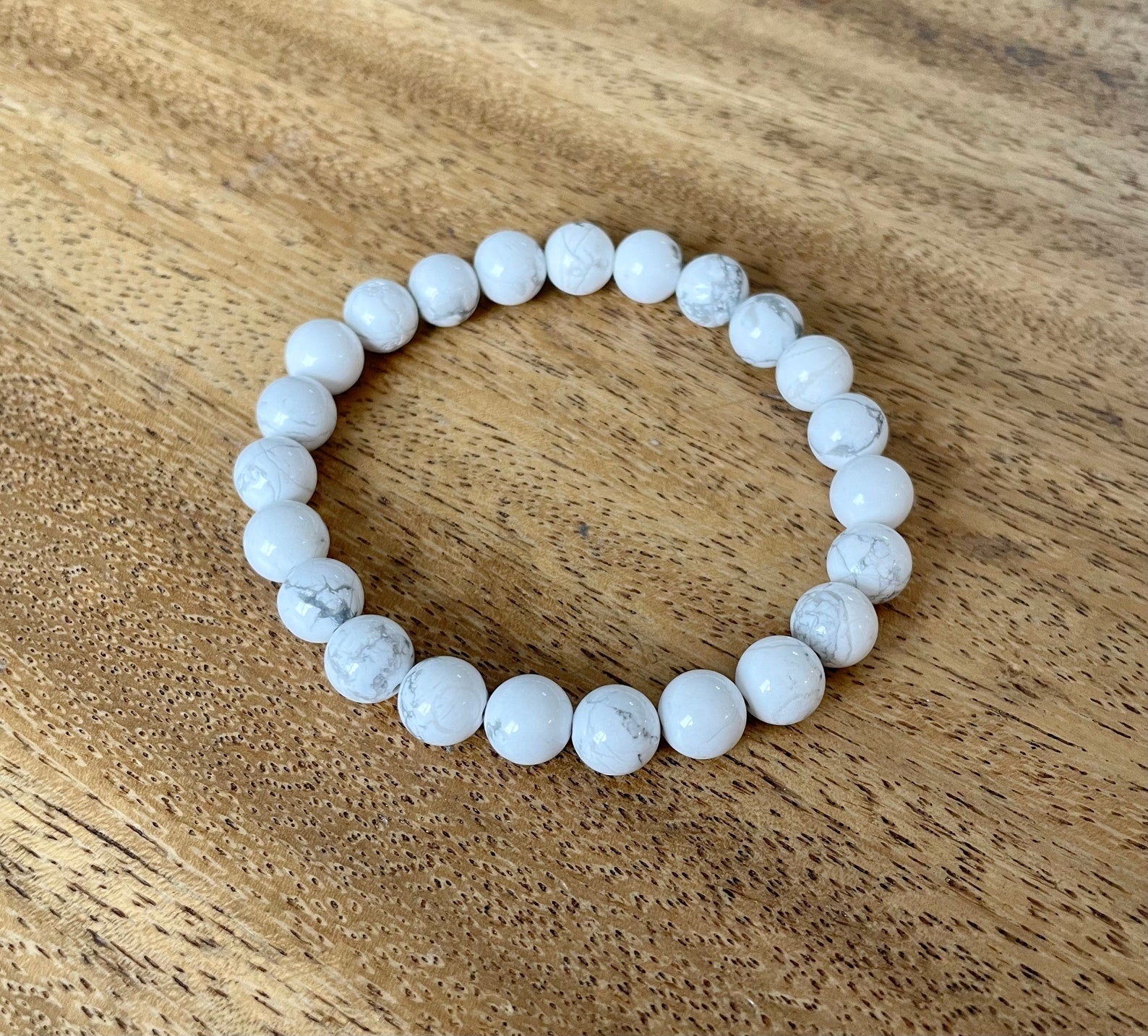 Bracelet - Howlite 8mm Ball (55mm) with Message Card