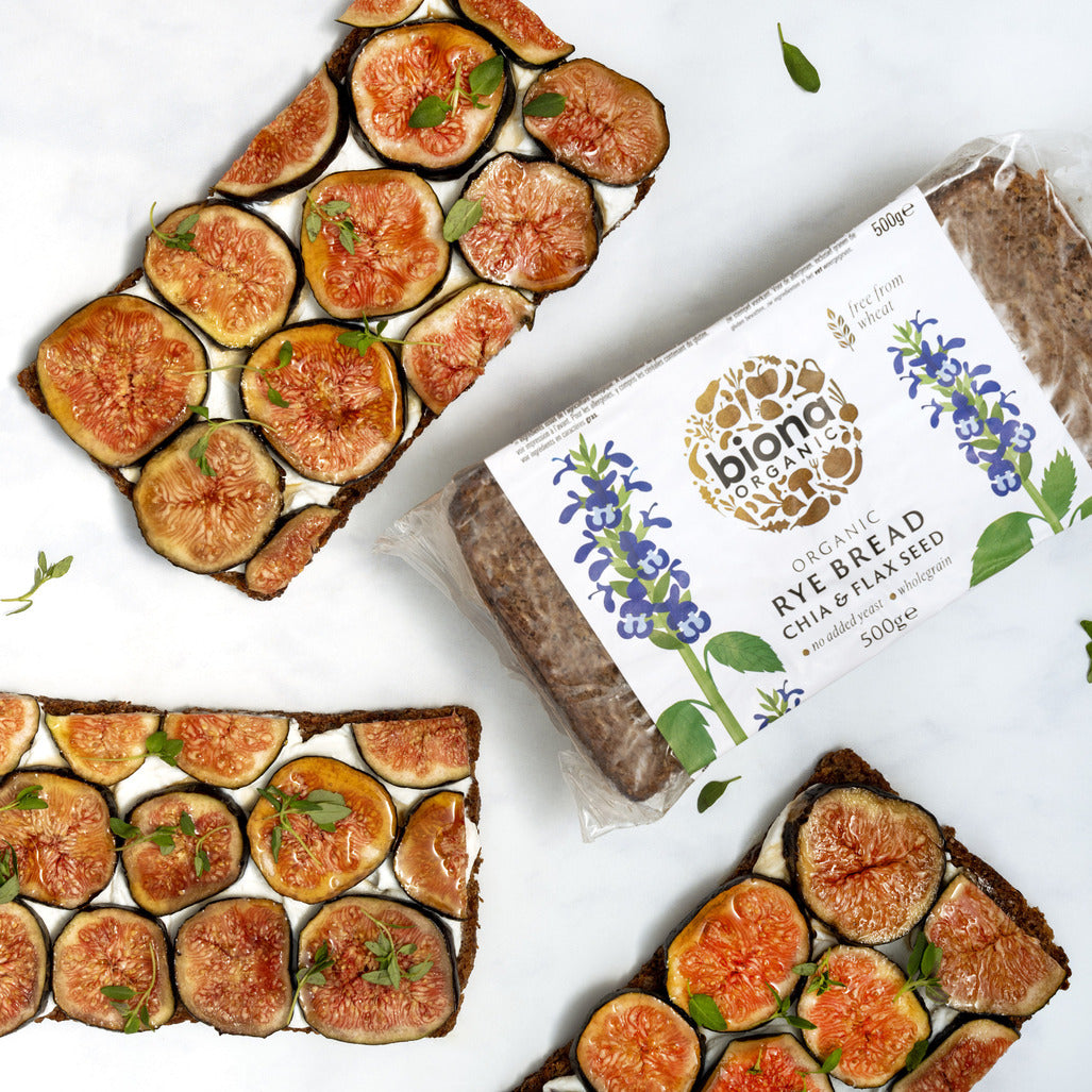 Biona Bread Organic Rye Chia & Flax 500g