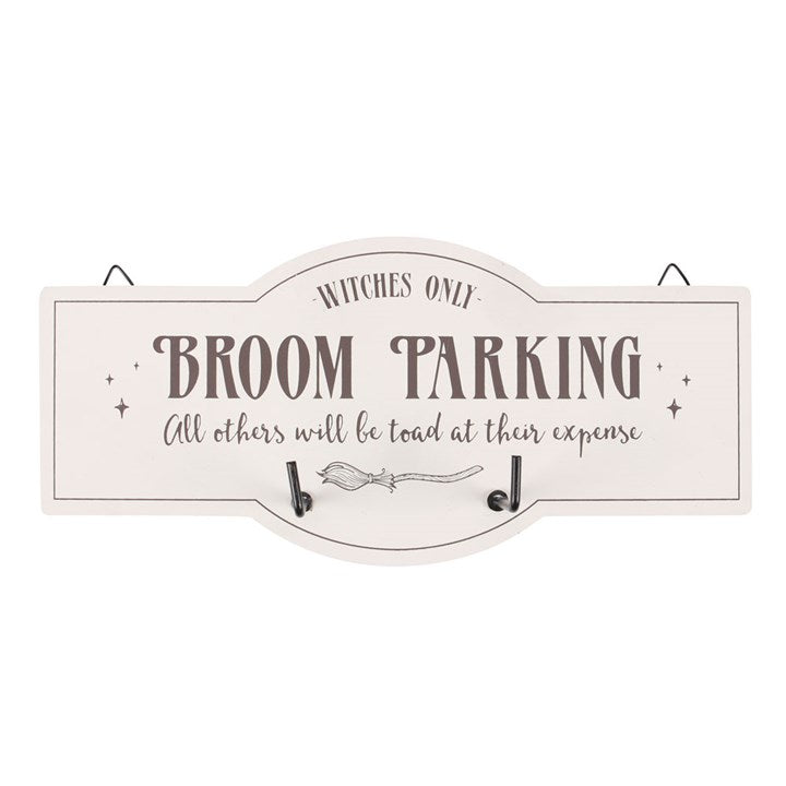 Wall Hook Sign "Broom Parking"