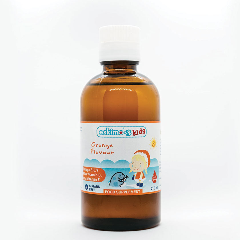 Eskimo Oil Kids Omega 3/6 Vit A/D Orange Flavour 201ml