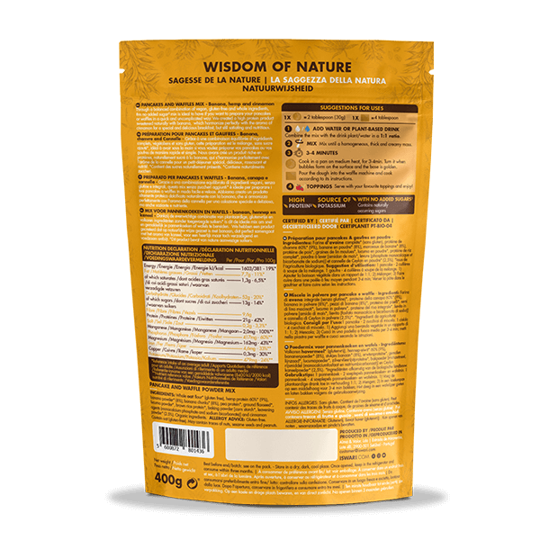 Iswari Organic Pancake Waffle Mix Banana Hemp (400g)