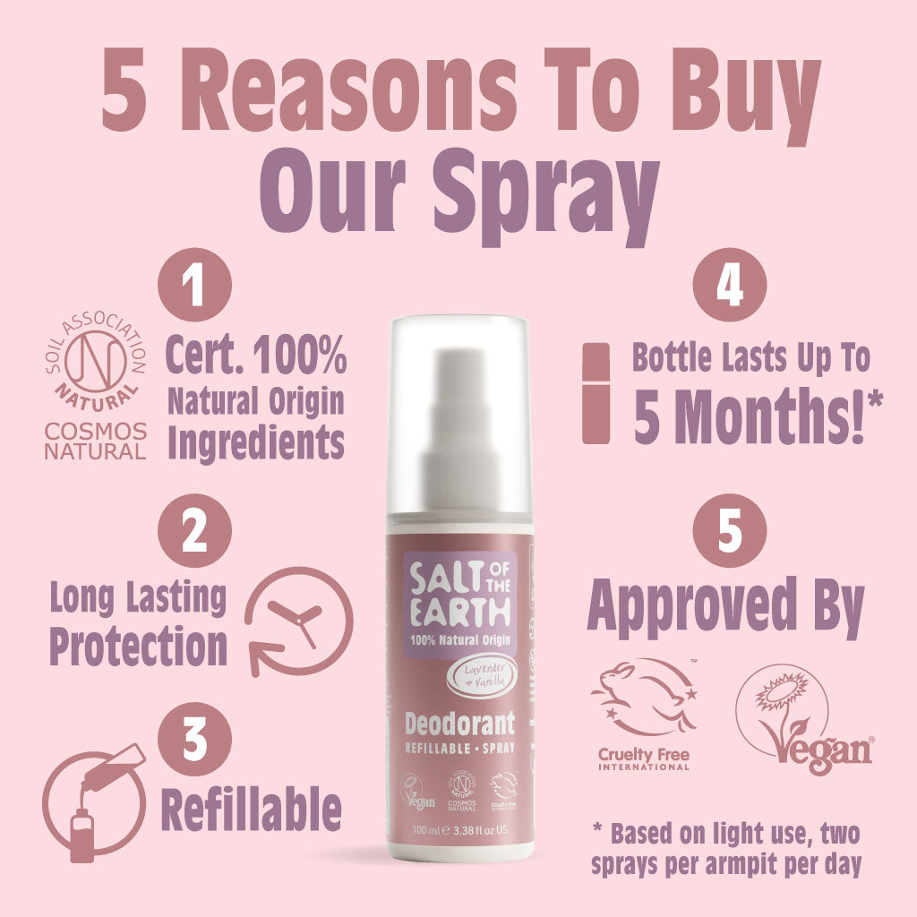 Salt of the Earth Deodorant Spray (Lavender & Vanilla) 100ml