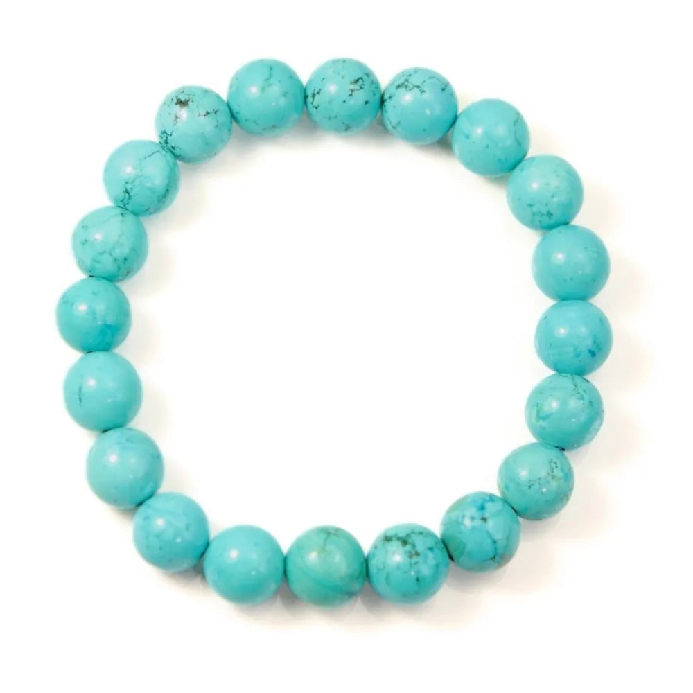 Bracelet - Turquoise (Howlite) 8mm Ball (55mm) with Message Card