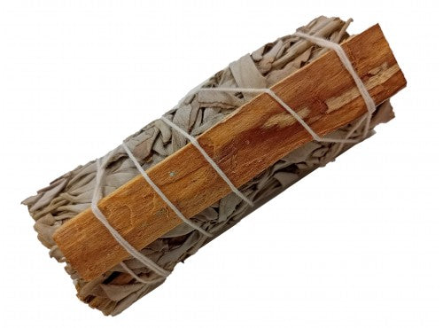 White Sage with Palo Santo Smudge 4"
