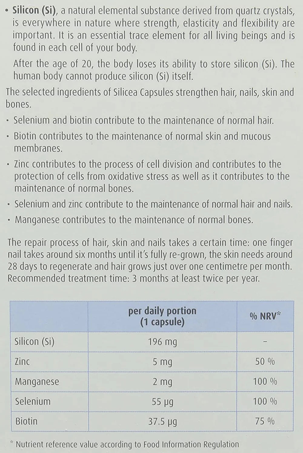 Hubner Silicea Capsules (Hair, Skin, Nails, Bones) 30&