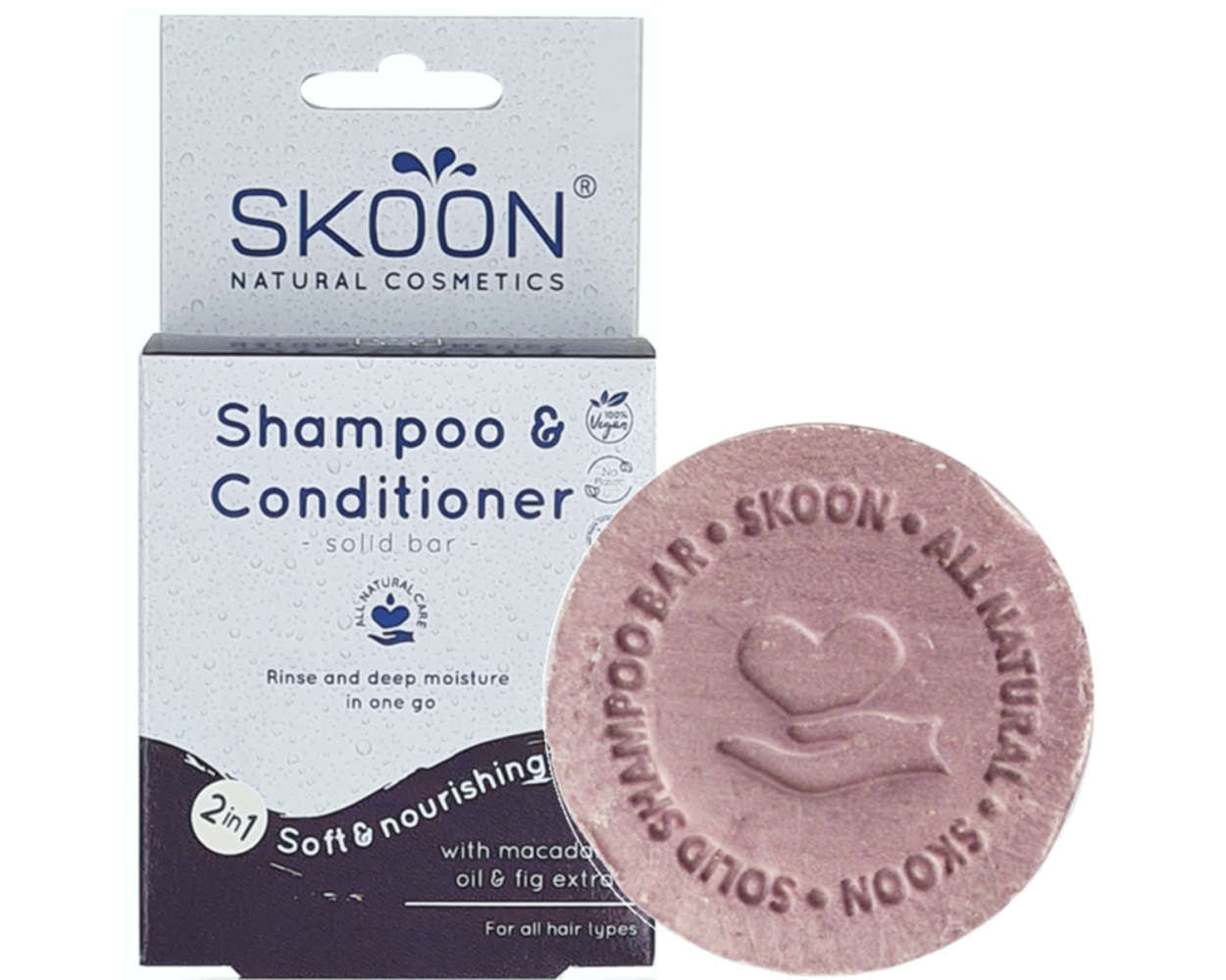 Skoon Solid Shampoo & Conditioner 2 in 1 Bar 90g
