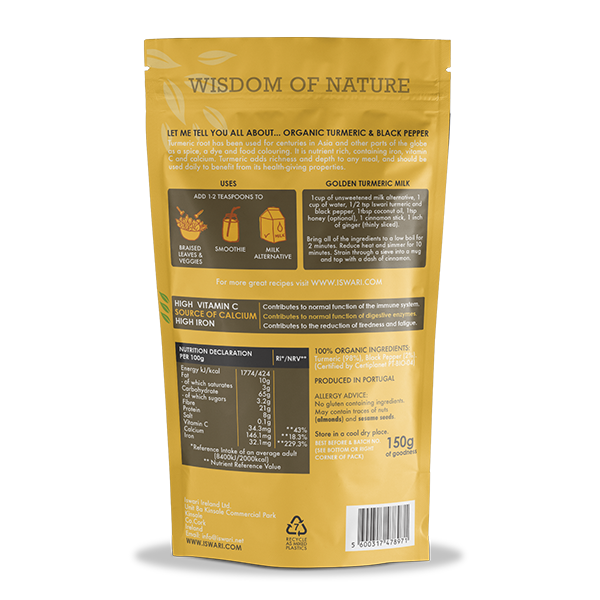 Iswari Turmeric Powder & Black Pepper Organic (150g)