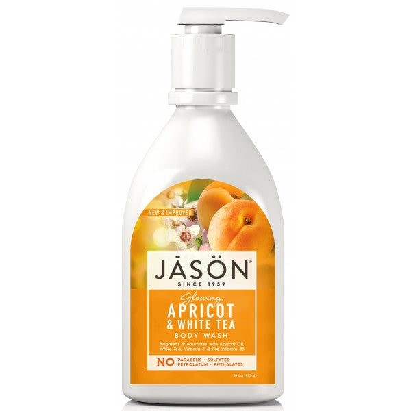 Jason Apricot & White Tea Glowing Satin Body Wash (Pump) 887ml