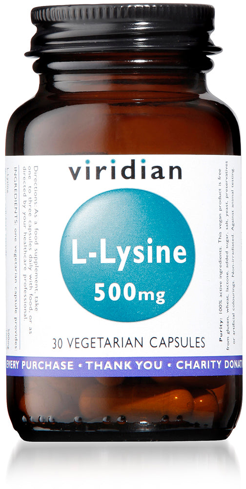 Viridian L-Lysine 500mg 30 Caps