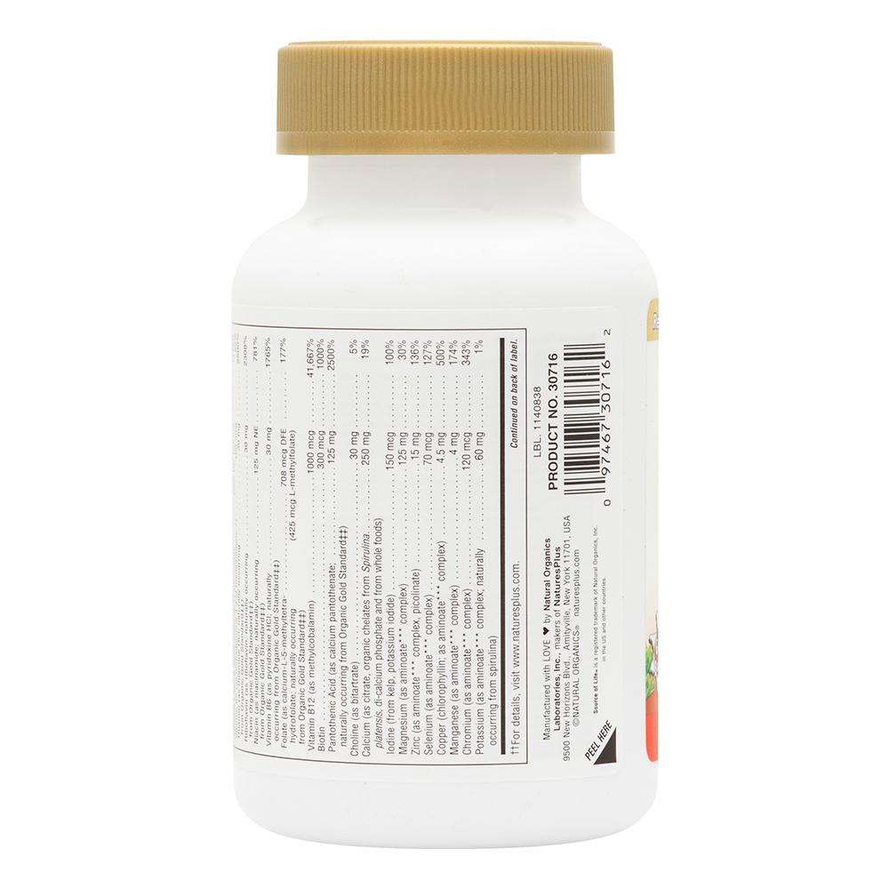 Natures Plus "Source of Life" GOLD Multivitamin Capsules (90 Caps) (w/Vit D3 & K2)