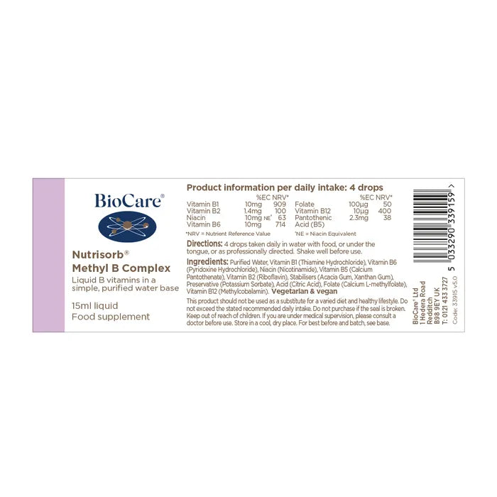 BioCare Nutrisorb Methyl B Complex 15ml