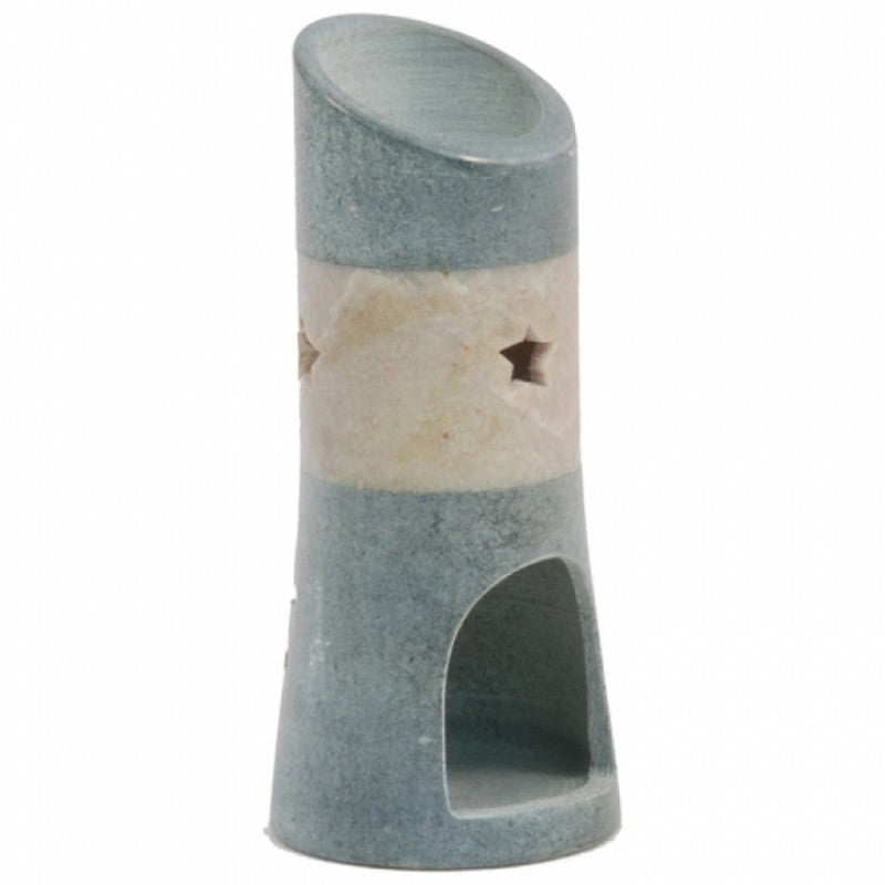 Soapstone Oil Burner Tower Sun/Moon