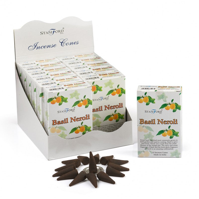 Incense Cones - Basil Neroli - 15 Cones