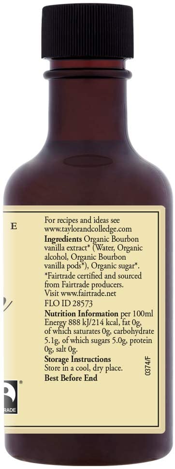 Taylor & Colledge Fairtrade Organic Vanilla Bean Extract 100ml