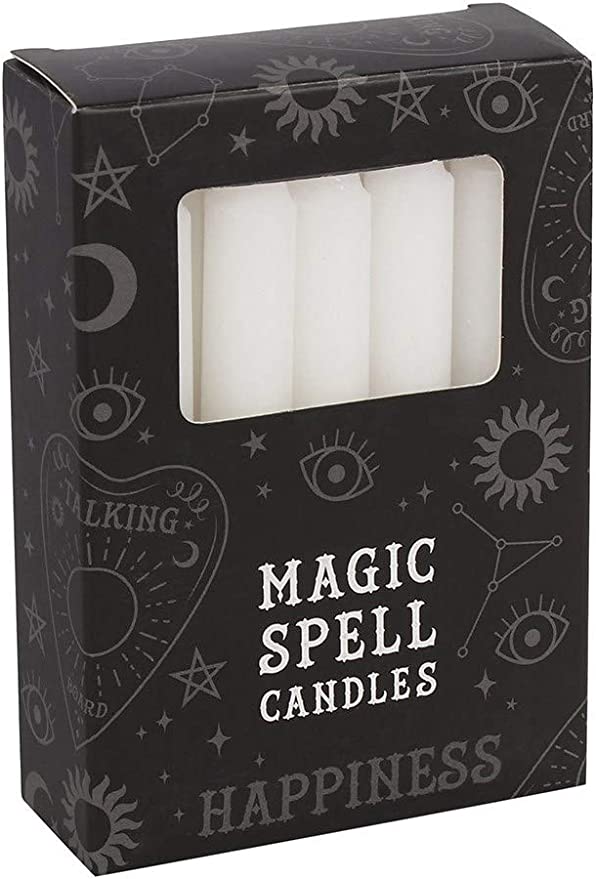 Magic Spell Candles "Happiness" White (12)