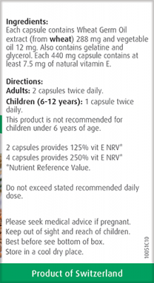 A. Vogel Wheat Germ Oil Capsules (120 Caps)