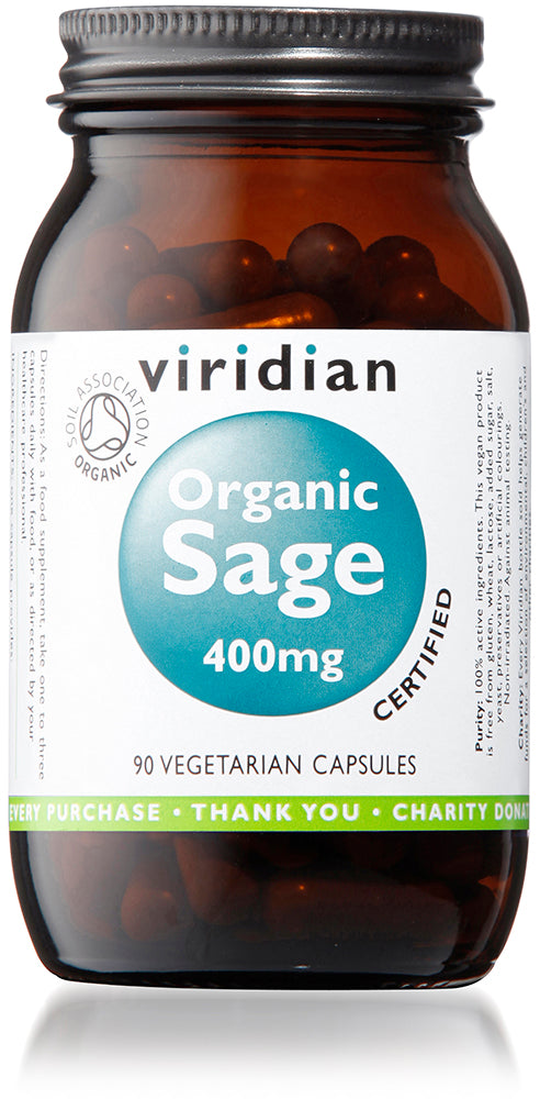 Viridian Organic Sage 400mg - 90 Veg Caps