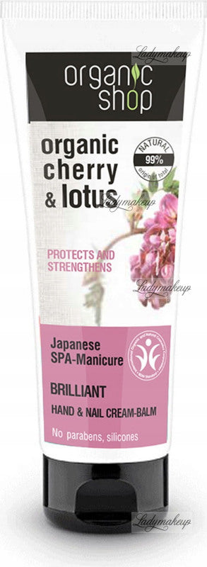 Organic Shop Hand and Nail Cream (Cherry & Lotus) 75ml