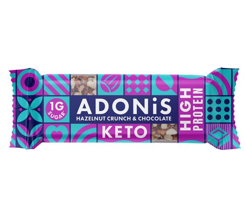 Adonis Hazelnut Crunch & Cocoa KETO High Protein Bar 45g