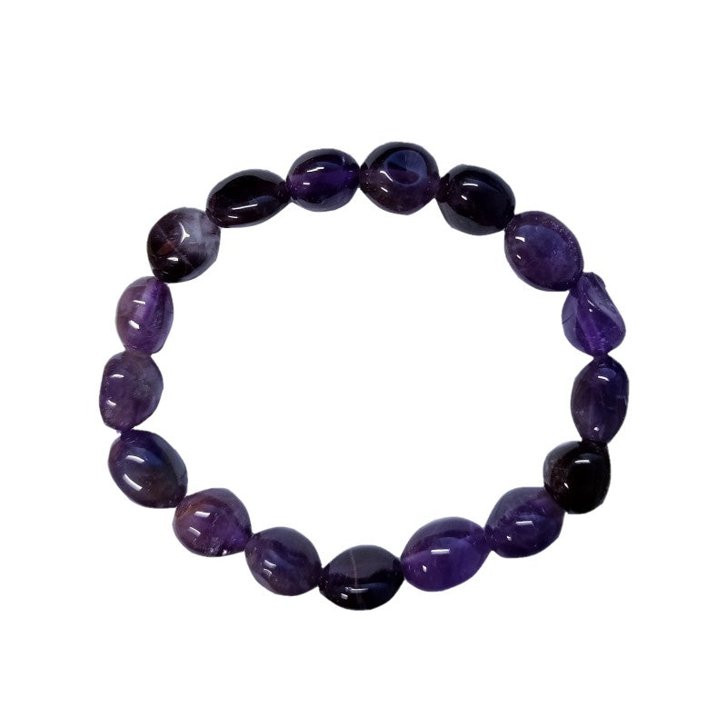 Amethyst Tumbled Stone Bracelet