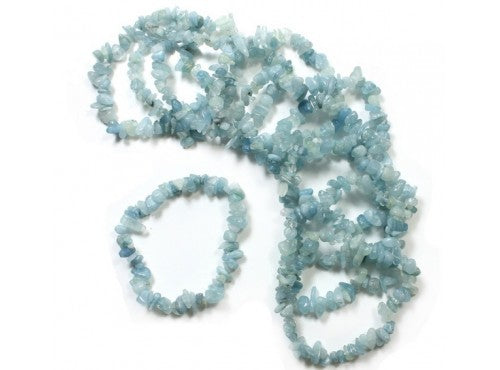 Aquamarine 70mm Chip Bracelet