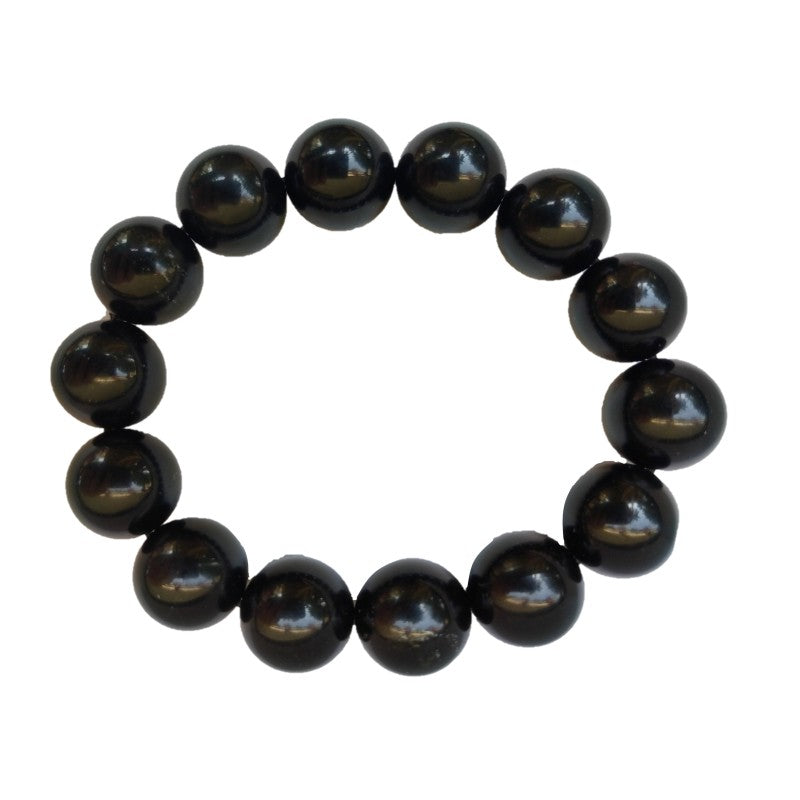 Bracelet - Agate Black Ball 58mm (12mm Ball)