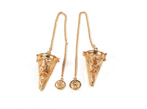 Pendulum Brass Star Cage for Stones