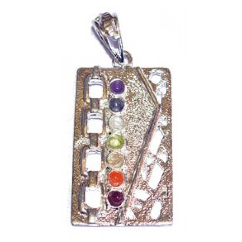 Chakra Angel Silver Plated Pendant