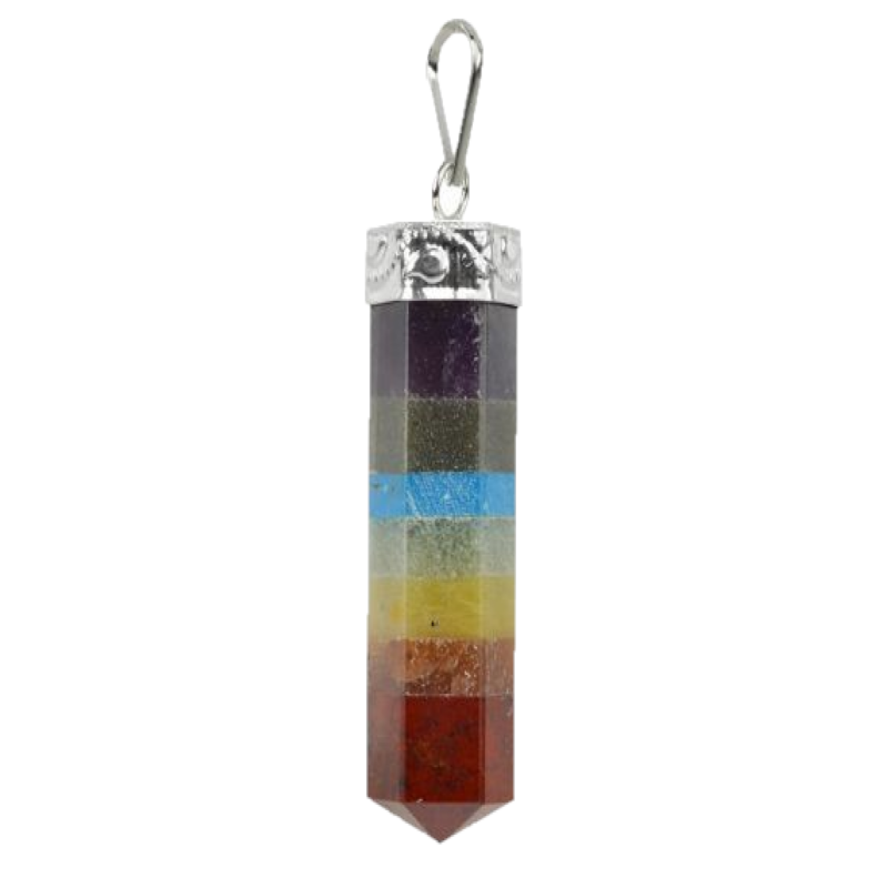 Pencil Pendant Silver Plated Cap - Chakra