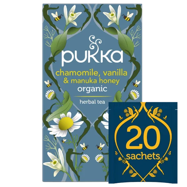 Pukka Tea Organic Chamomile, Vanilla & Manuka Honey 32g (20 tea sachets)