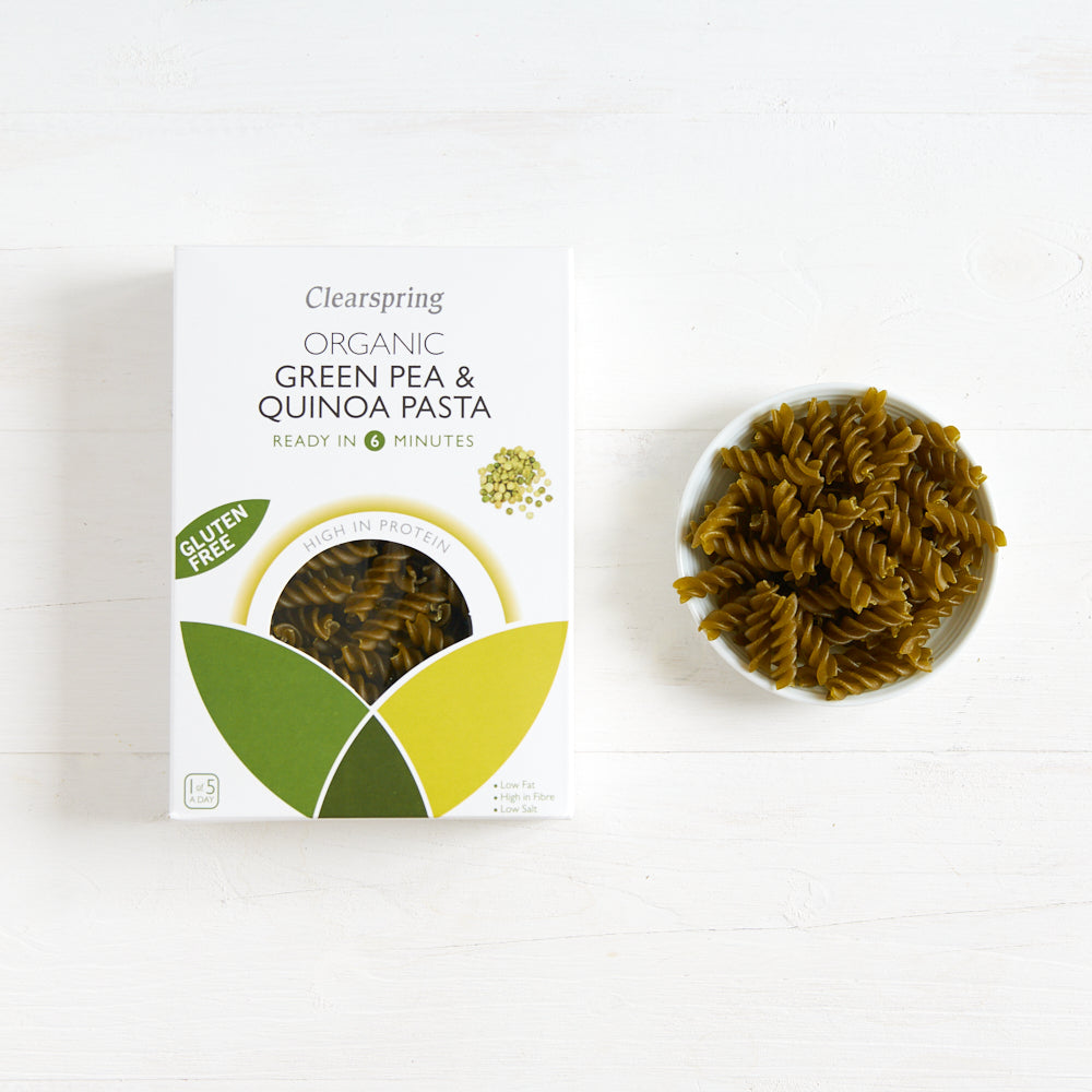 Clearspring Organic Gluten Free Green Pea & Quinoa Pasta 250g