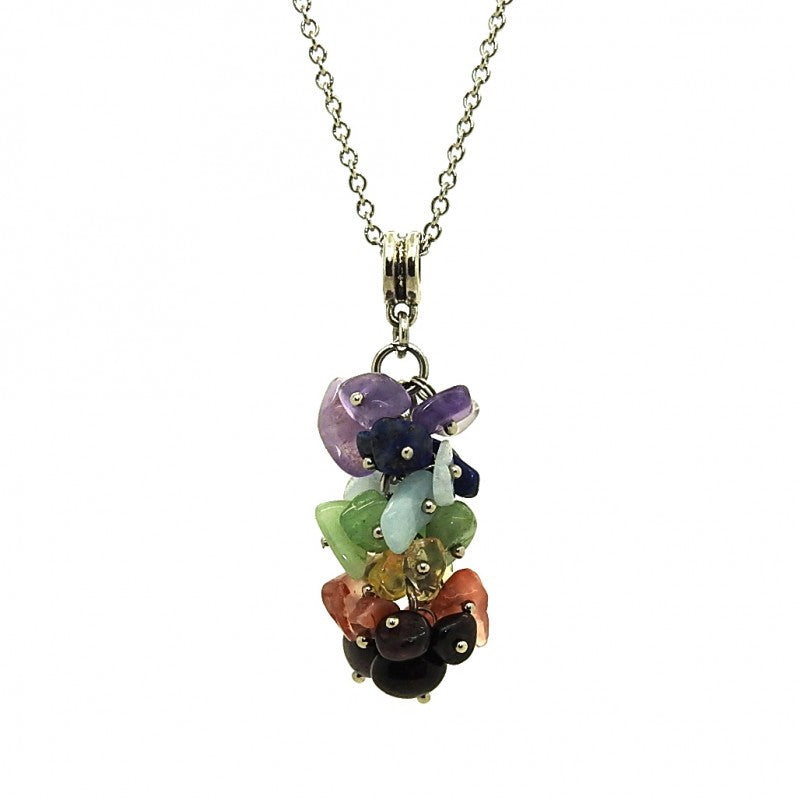 Chakra Chip Pendant SS Chain