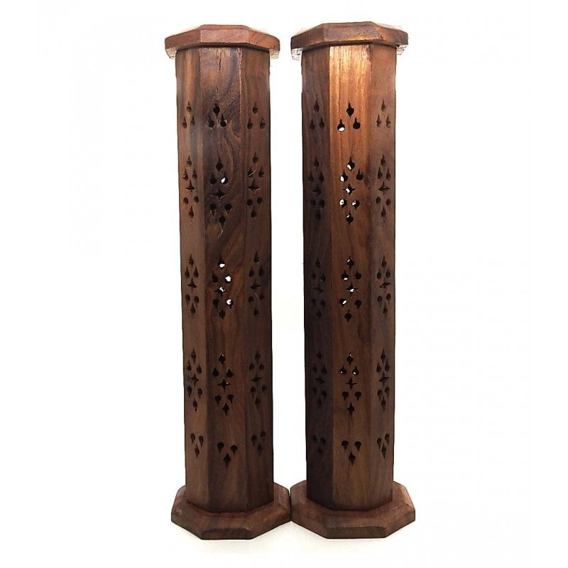 Incense Tower Wood 12" Round Ash Catcher