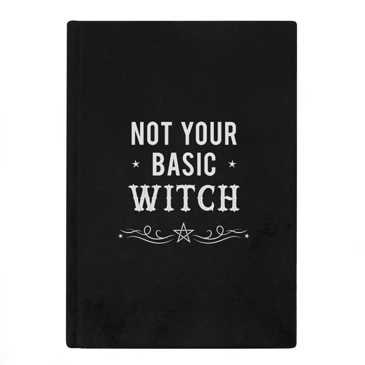A5 Notebook - (Velvet) Black Magic "Not Your Basic Witch"