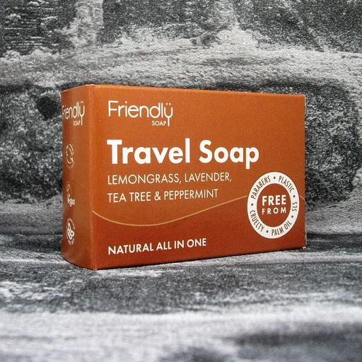 Friendly Travel Soap Lemongrass, Lavender, Tea Tree & Peppermint 95g
