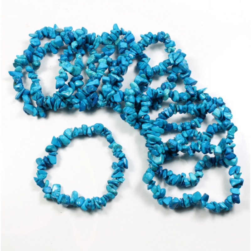 Blue Howlite Chip Bracelet 53mm