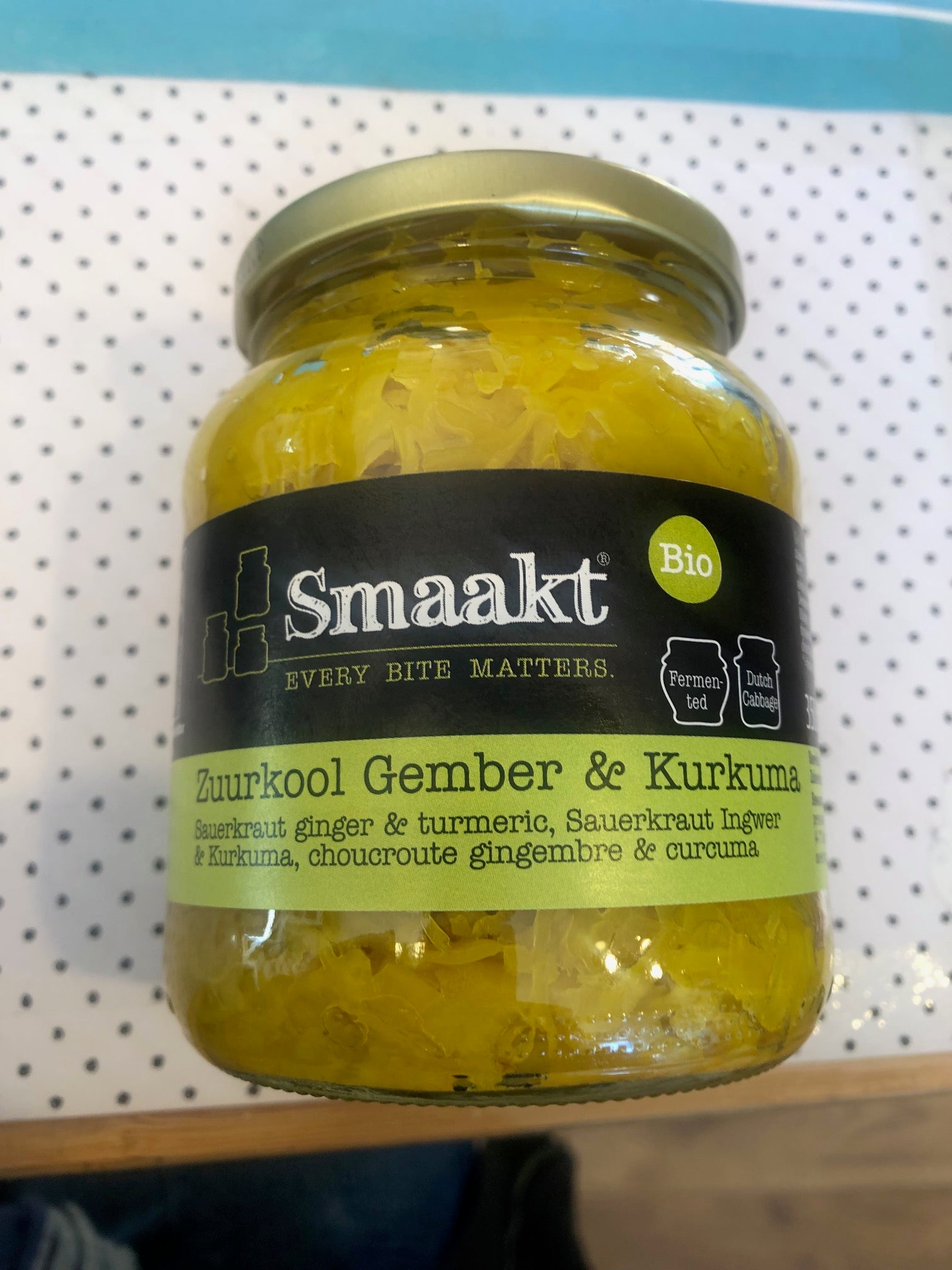 Smaakt Organic Sauerkraut Ginger & Turmeric (220g)