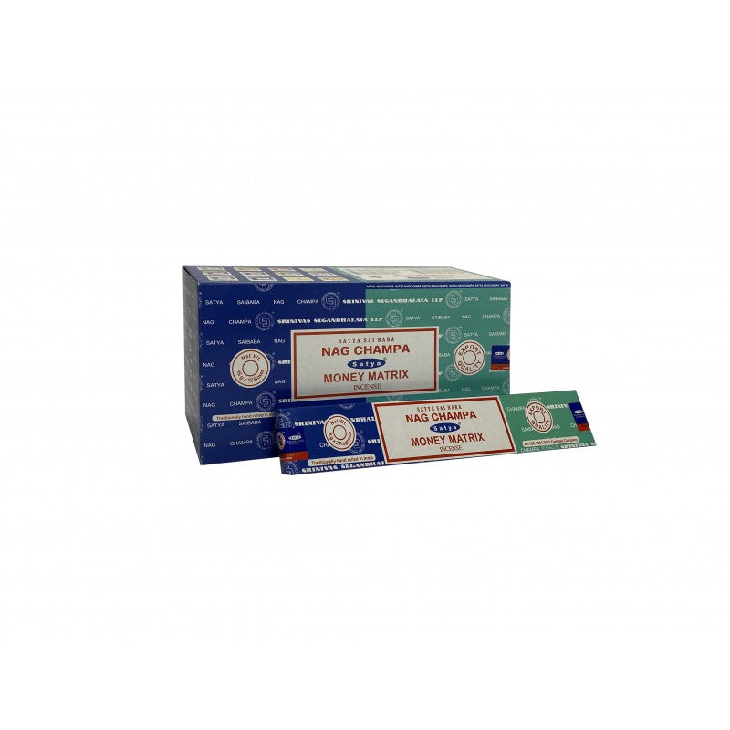 Incense Sticks Satya - Nag Champa Money Matrix -16g (approx 15 Sticks)