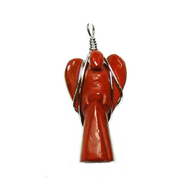 Angel Pendant - Red Jasper - Wire Wrap