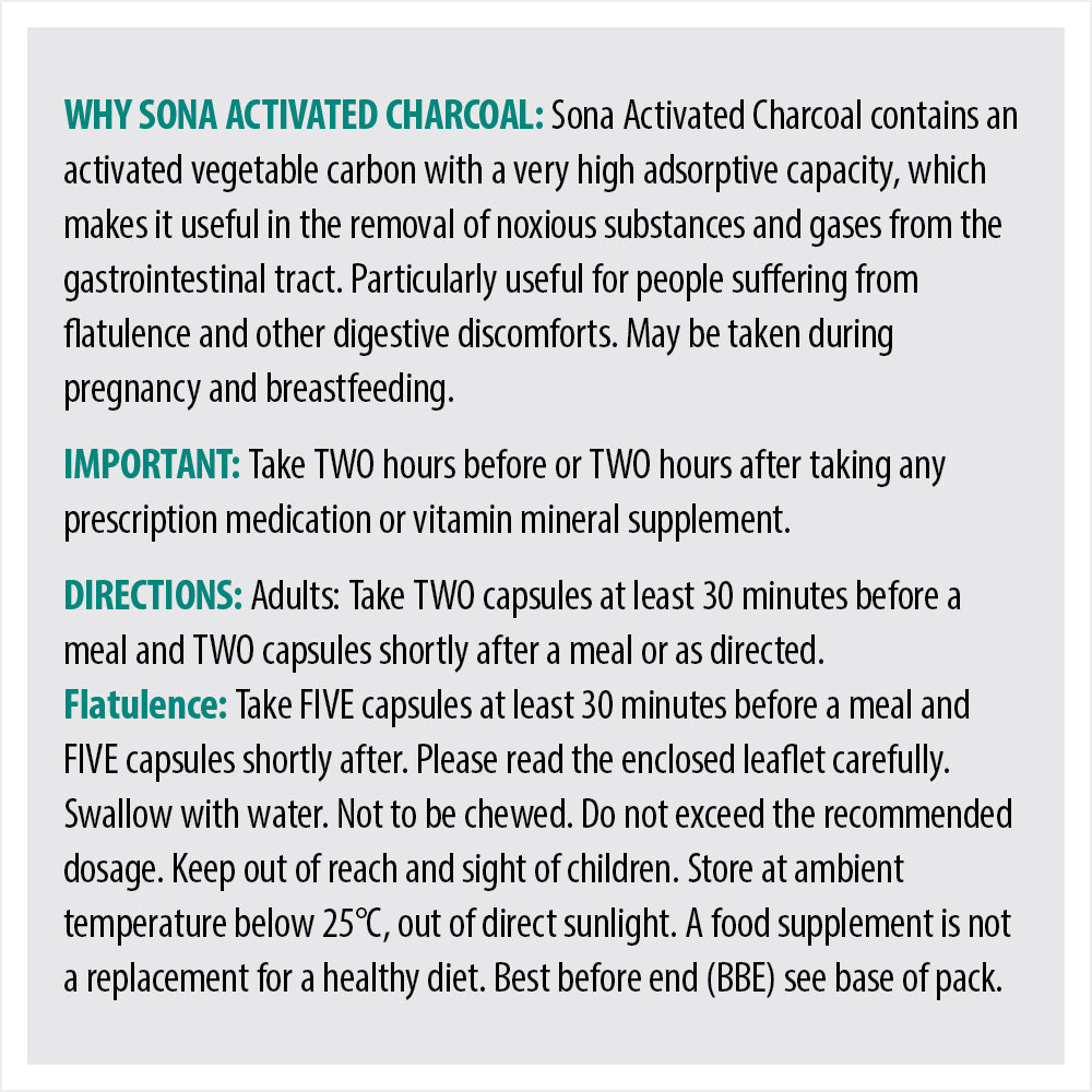 Sona Activated Charcoal (60 Caps)