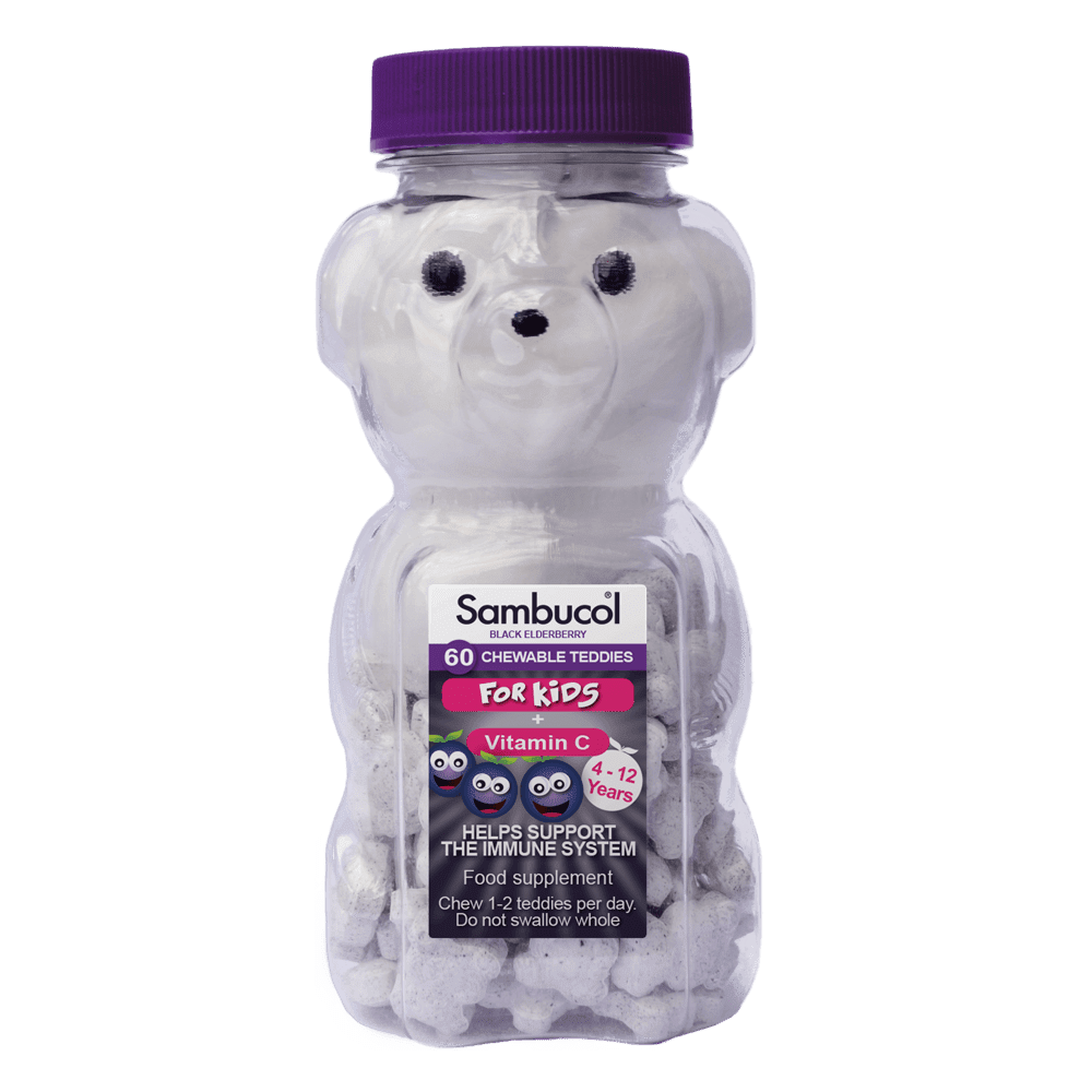 Sambucol Immune Support Chewable Teddies for Kids (60&