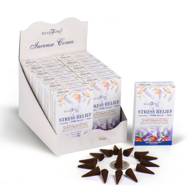 Incense Cones - Stress Relief - 15 Cones
