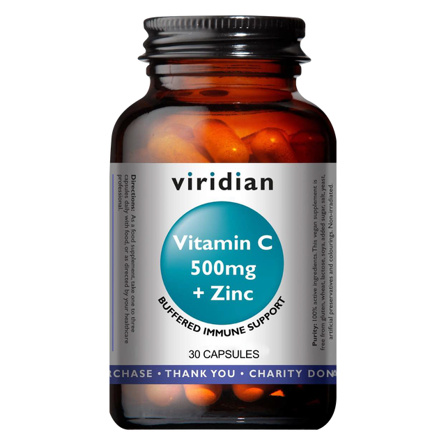 Viridian Vitamin C 500mg & Zinc - 30 Veg Caps