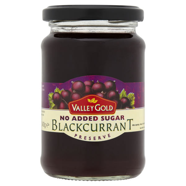 Valley Gold Diabetic Blackcurrant Jam 340g