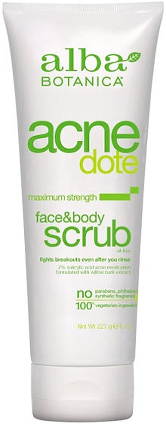 Alba Botanica Acne Dote Face & Body Scrub Max Strength