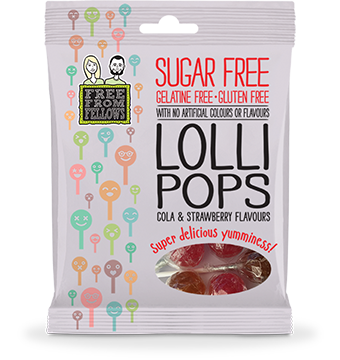 Free From Fellows Lollipops Cola & Strawberry 60g x 10