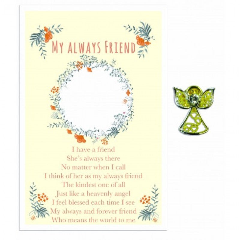 Beautiful Angel Pin - "Always Friend"