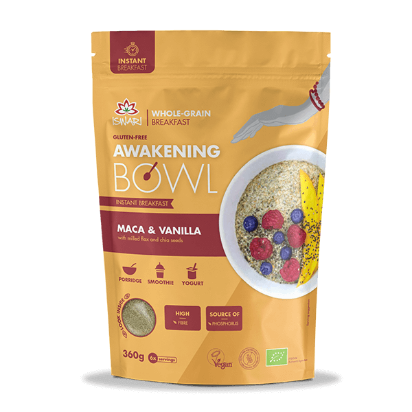 Iswari Awakening Bowl Whole Grain Instant Breakfast (360g) - Maca & Vanilla